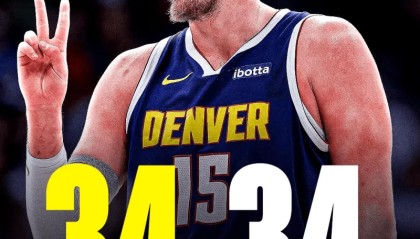 亿万28官网-约基奇本赛季34次砍下三双联盟第一，二三四名合计也是34次